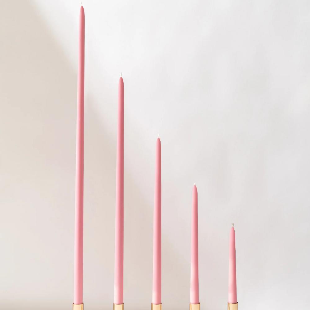 Petal Pink Taper Candles