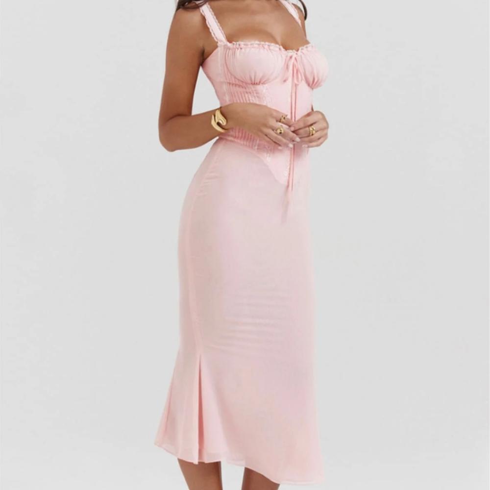 House of CB Syrah Pink Midi Dress - Size S