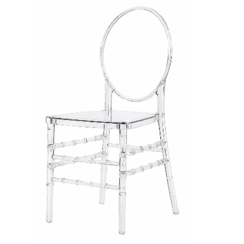Chair - Ghost Clear Acrylic Oval Chair Premium