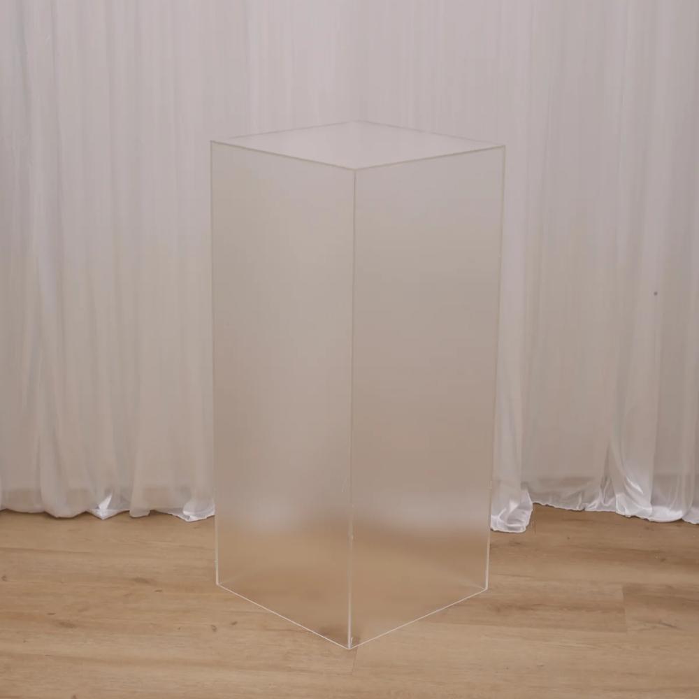 Odette Plinth Frosted - 80cm High