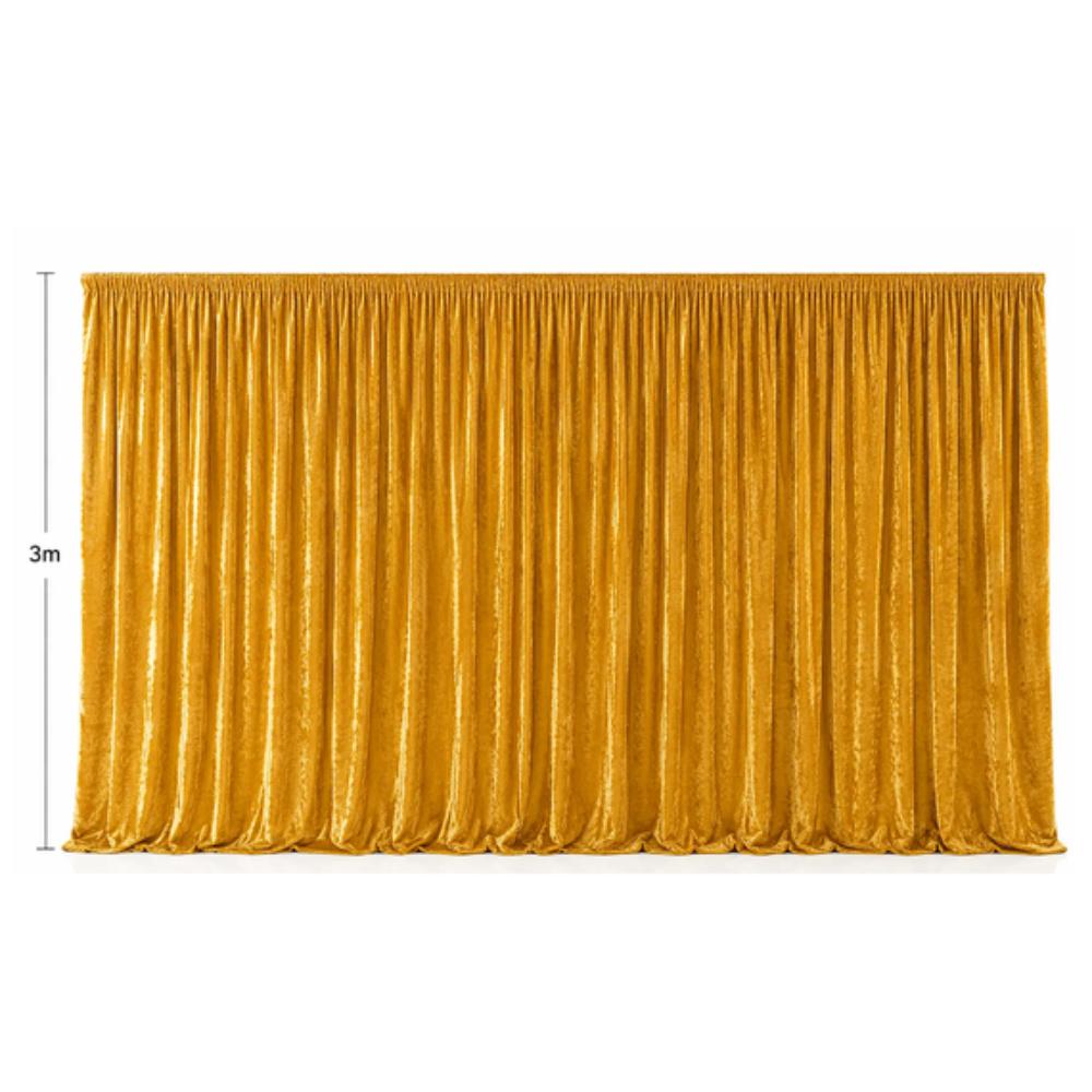 Backdrop - Gold Velvet Panel 1x3 meters (with curtain rod holes)