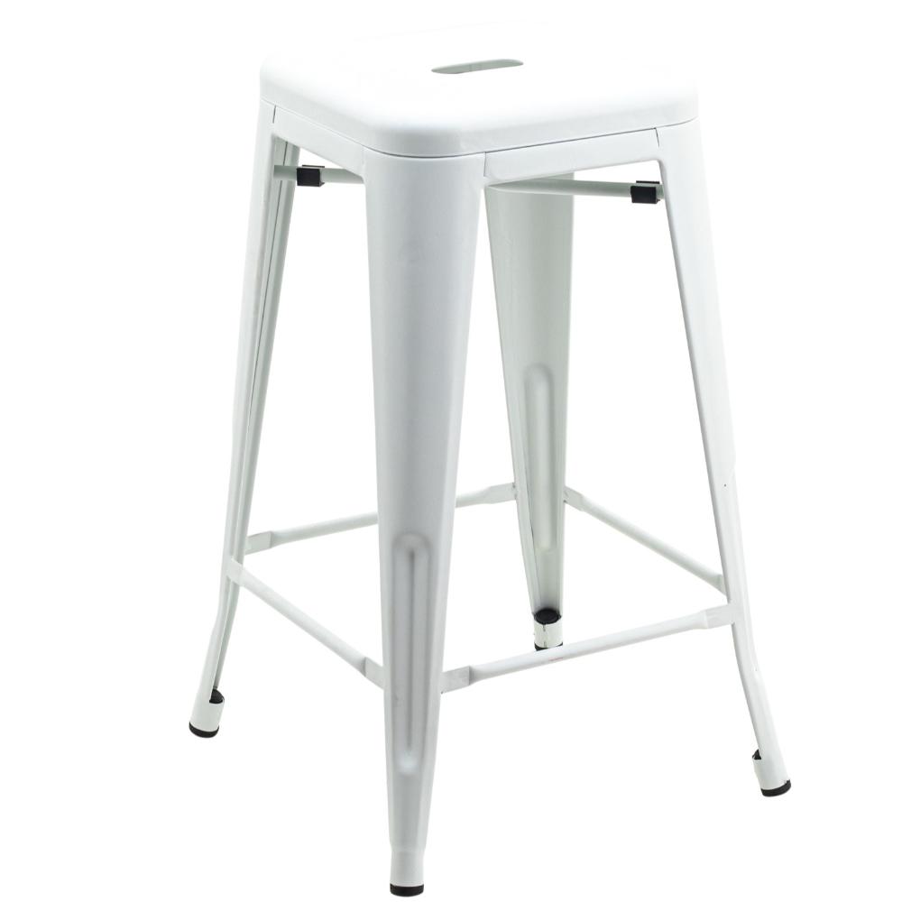 White Metal Bar Stools