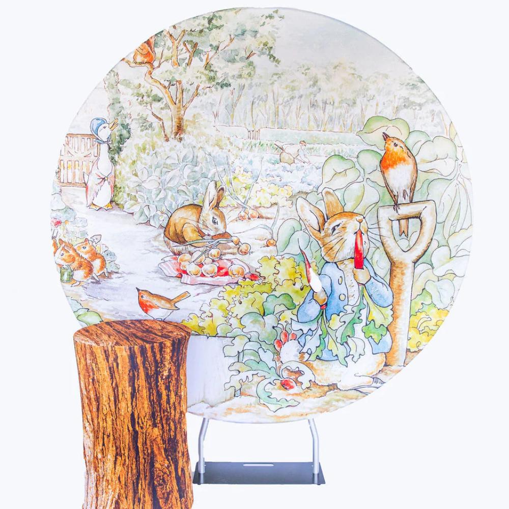 Peter Rabbit Round Backdrop package