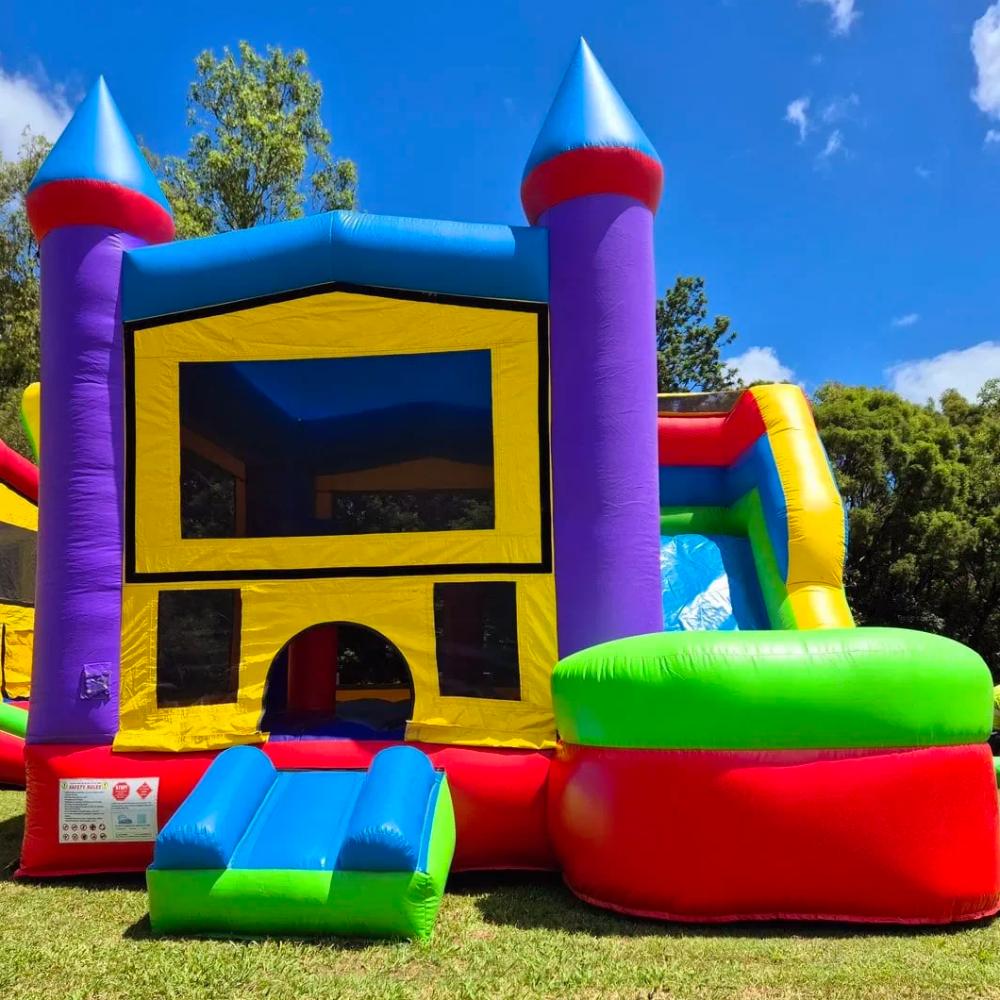 Rainbow Combo Jumping Castle