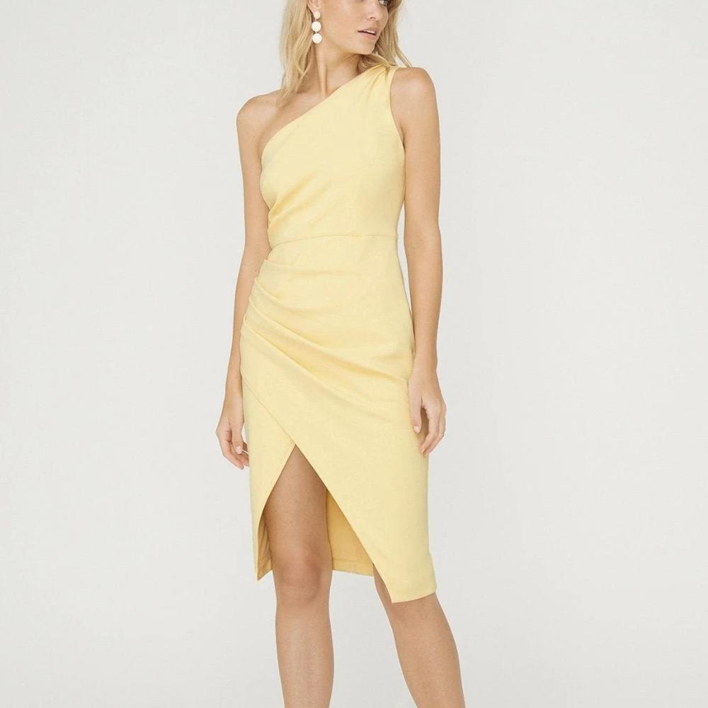 Sheike Boardwalk Buttercup Dress - Yellow Size 14