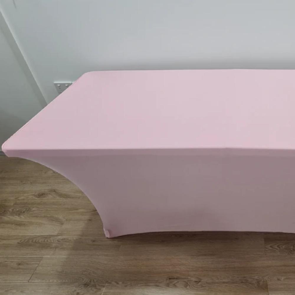 Light Pink 6ft Trestle Table with Tablecloth