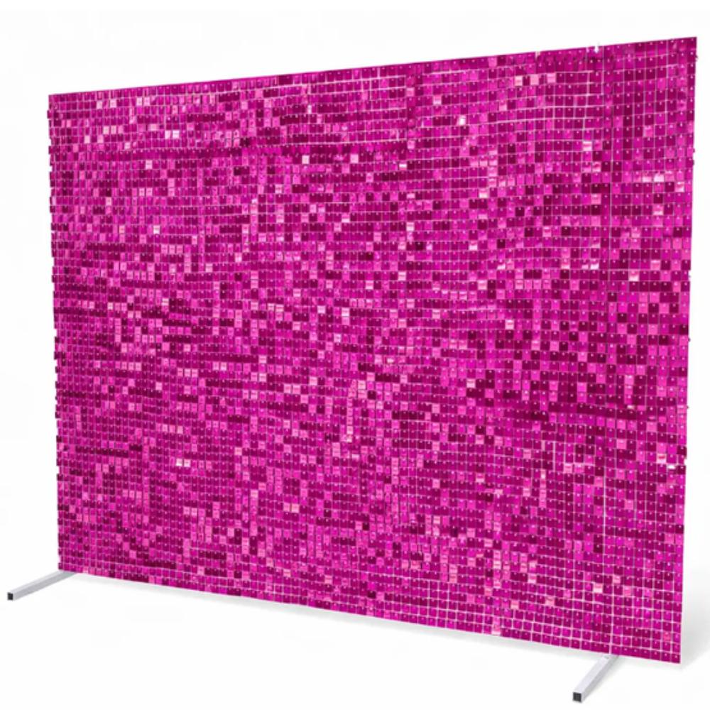 Backdrop - Hot Pink Shimmer Tile Wall 2.4 meters x 1.2 meters
