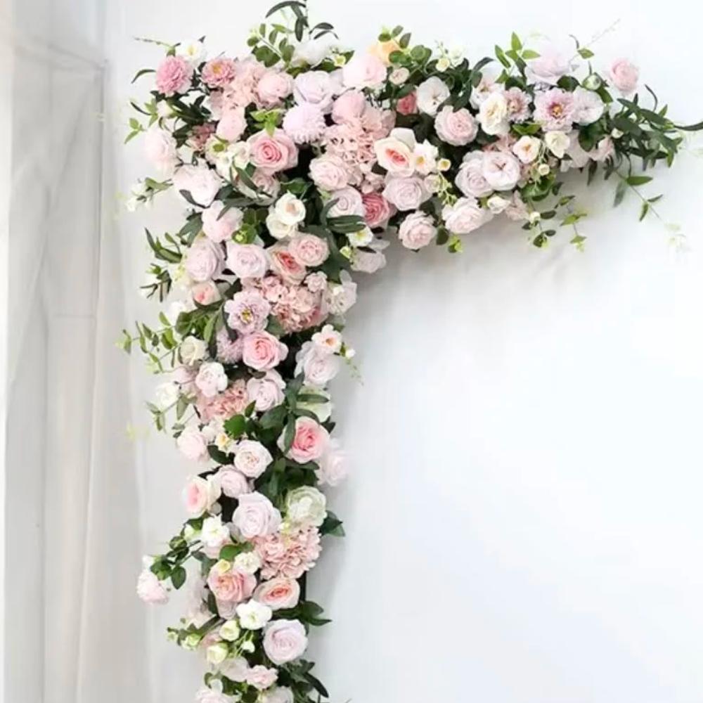Pinks/Whites Faux Floral - L-shape