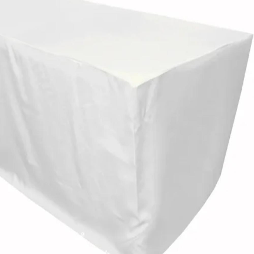 Tablecloth 6Ft (1.8m) Fitted Polyester White