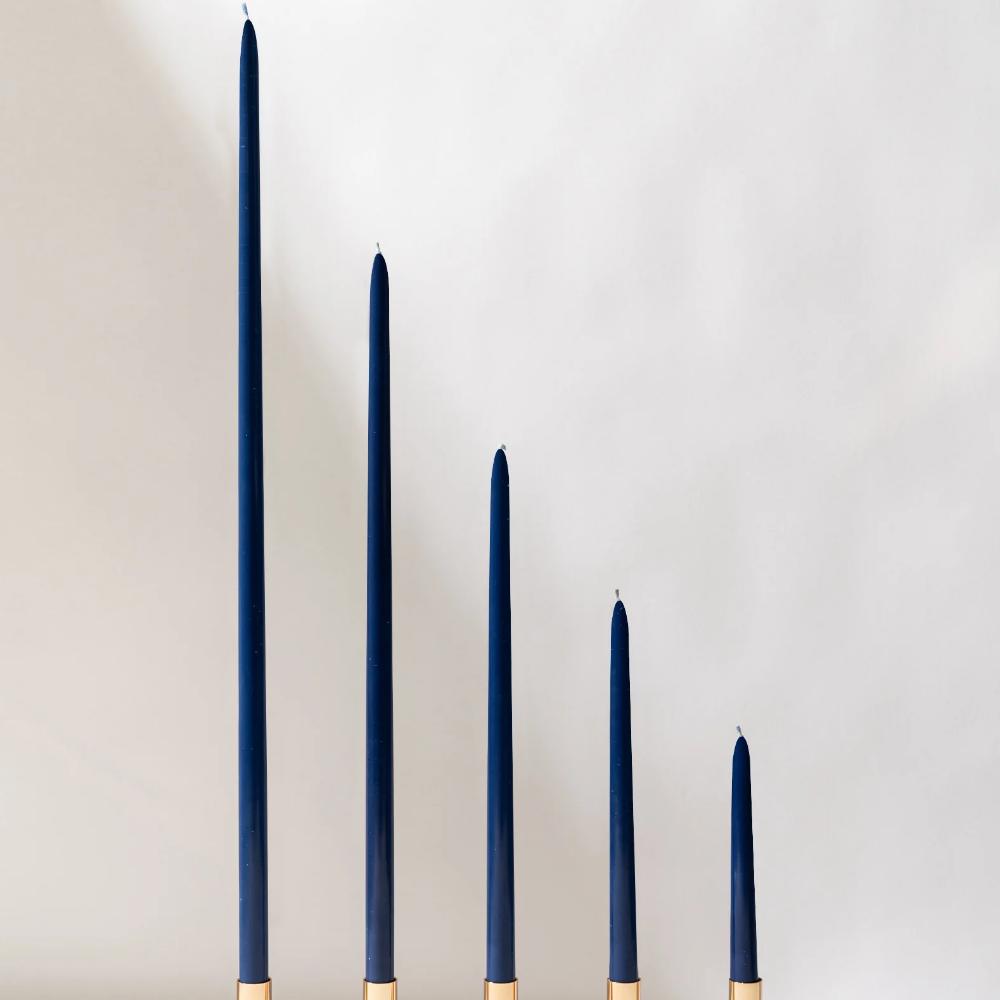 French Navy Taper Candles