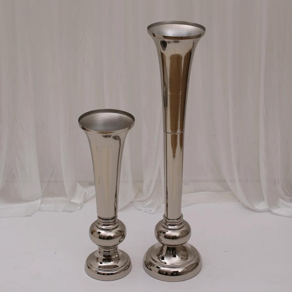Genevieve Trumpet Vase - Large/Silver