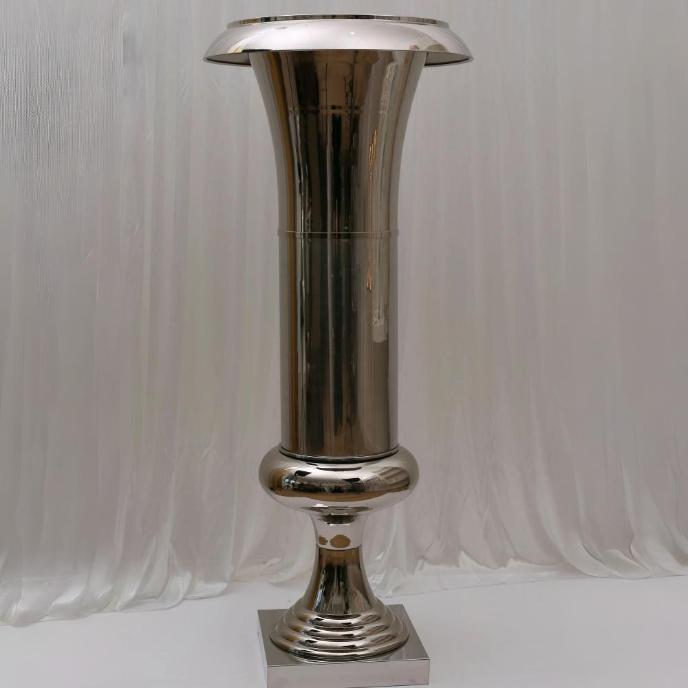 Charlotte Trumpet Floral Urn - Large/Silver