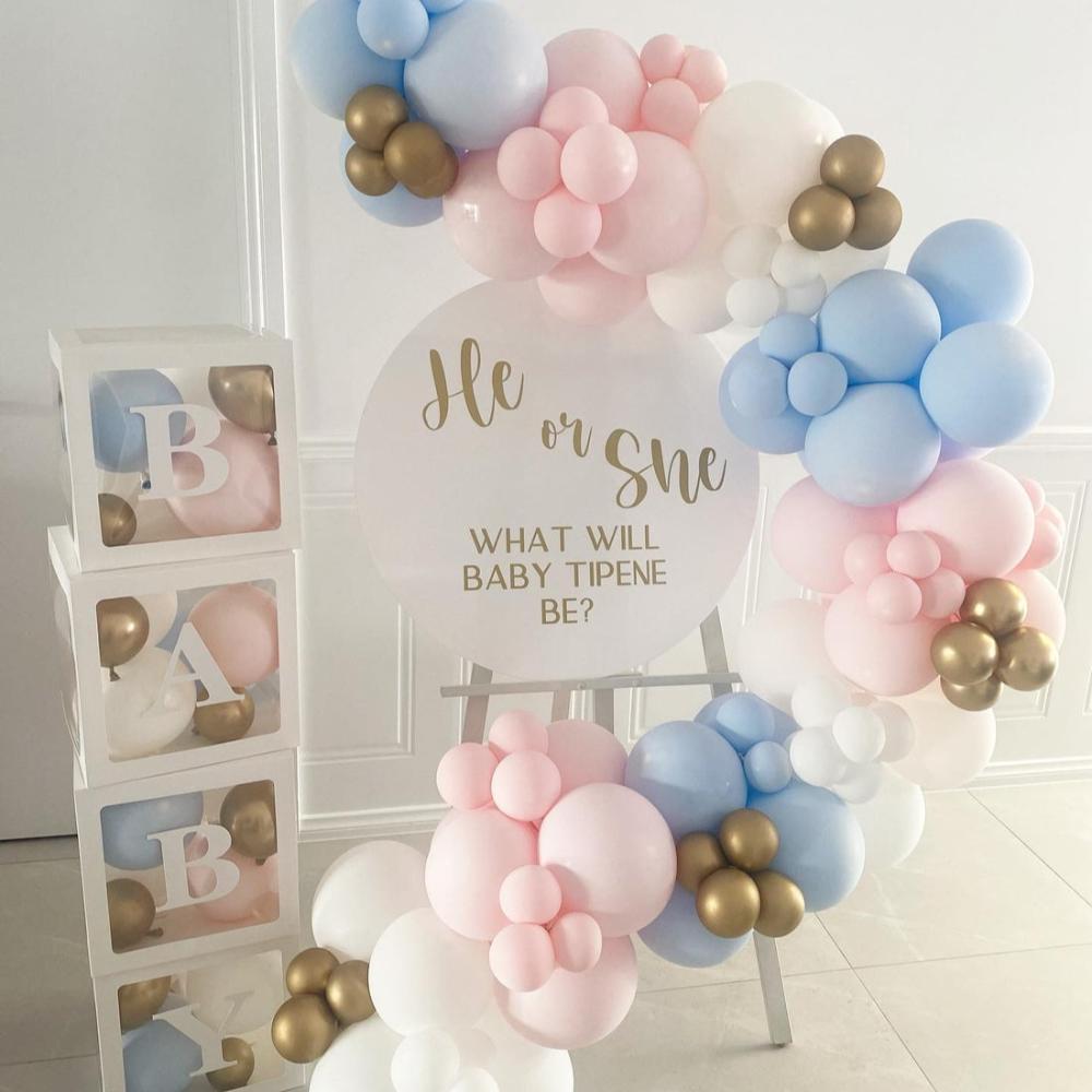Baby Shower Personalised Acrylic Sign with Garland Package