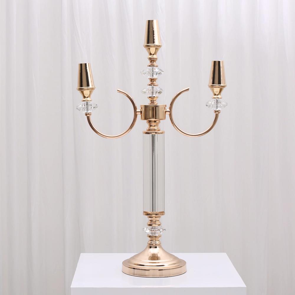 Sienna 3 Arm Candelabra Gold