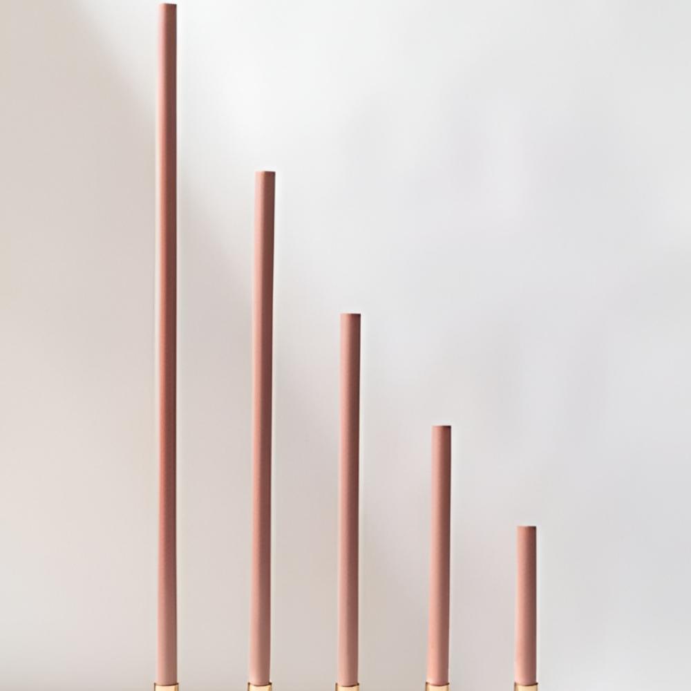 Dusty Rose Cappuccino Cathedral Candles