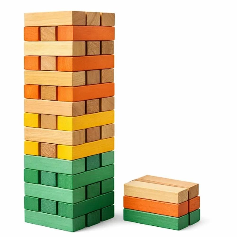 Games - Jenga bricks games Colour Version