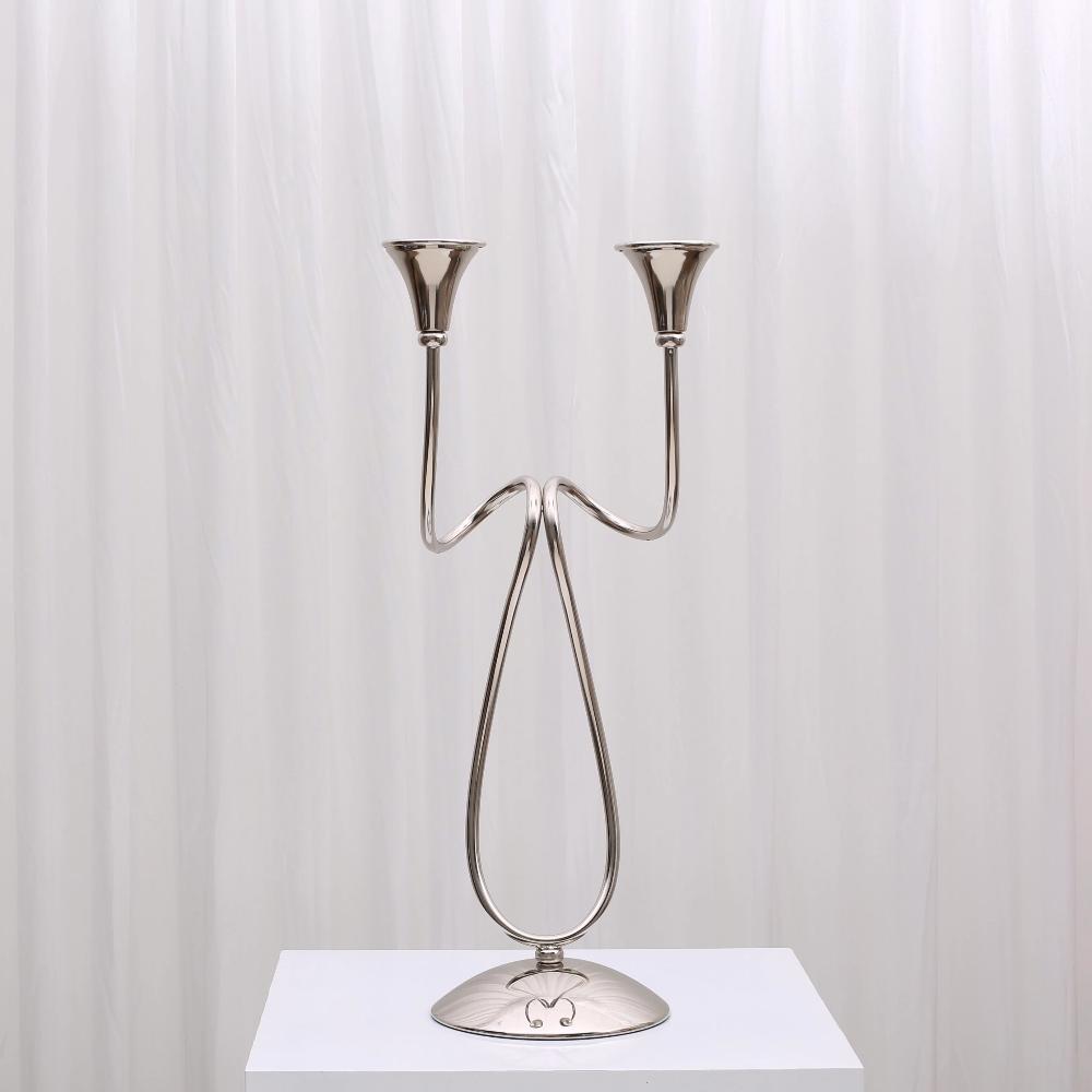 Isabella Twisted Candelabra - Silver