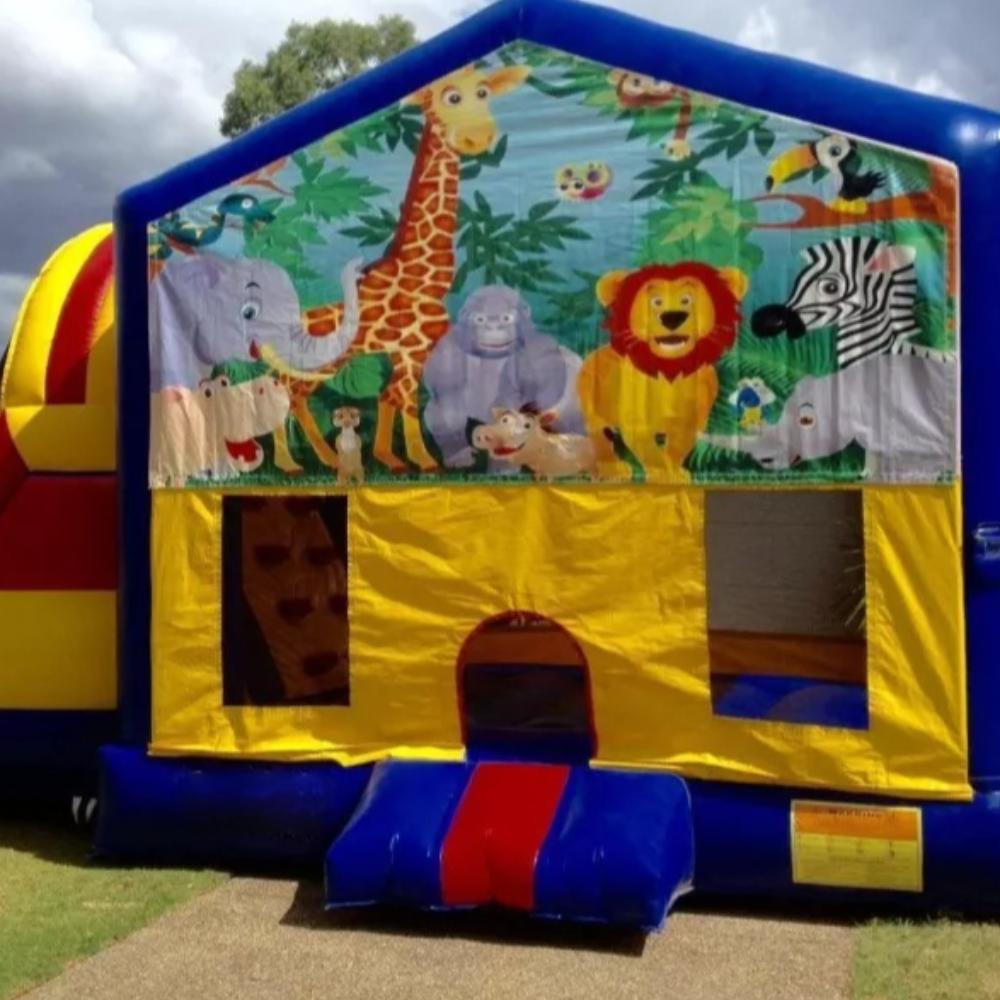 Jungle Theme Large Banner Jumping Castle