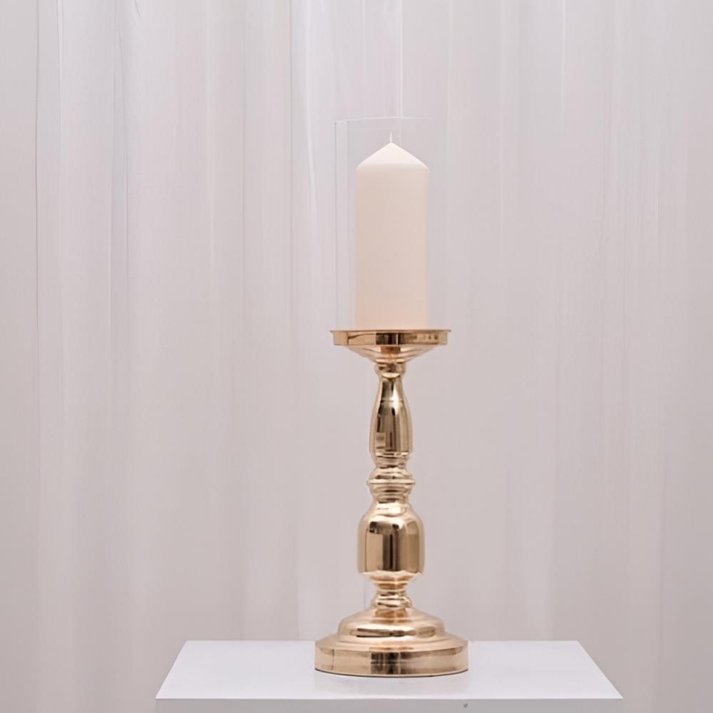Sophia Pillar Candleholder - Large / Gold