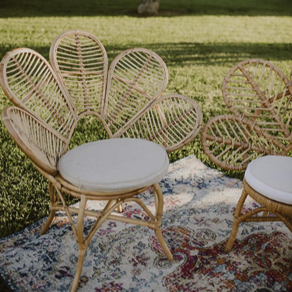 Natural Cane Petal Chair