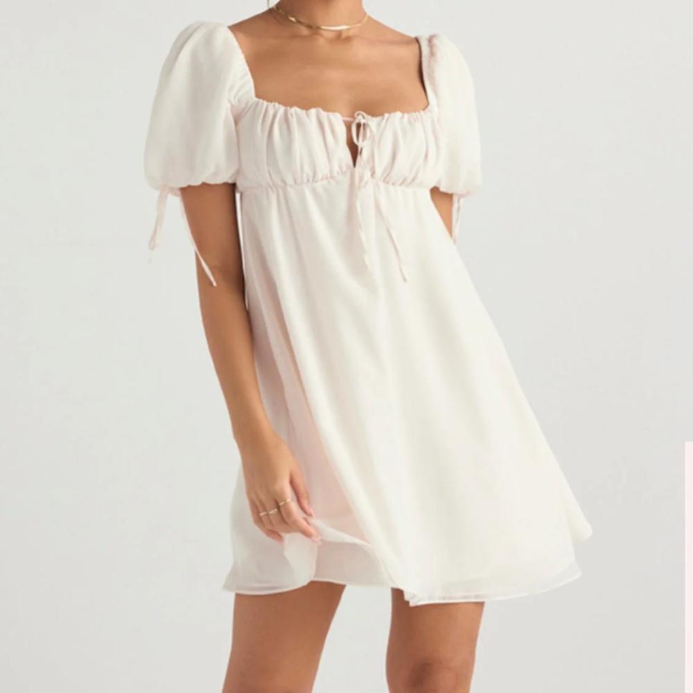 House of CB Princess Ivory Georgette Mini Dress - Size XS
