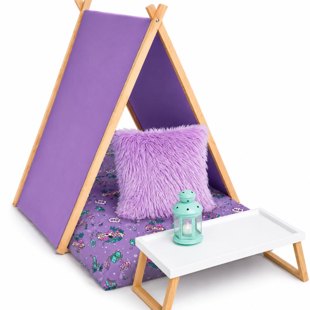 Teepee tent, ( 'Personality Alternative' design ) mattress, blanket. For slumber parties.
