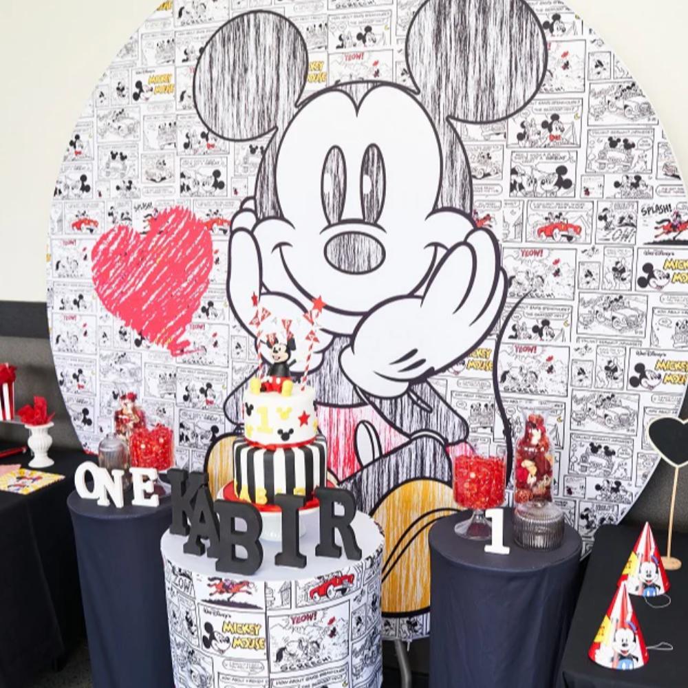 Mickey Mouse Round Backdrop Package
