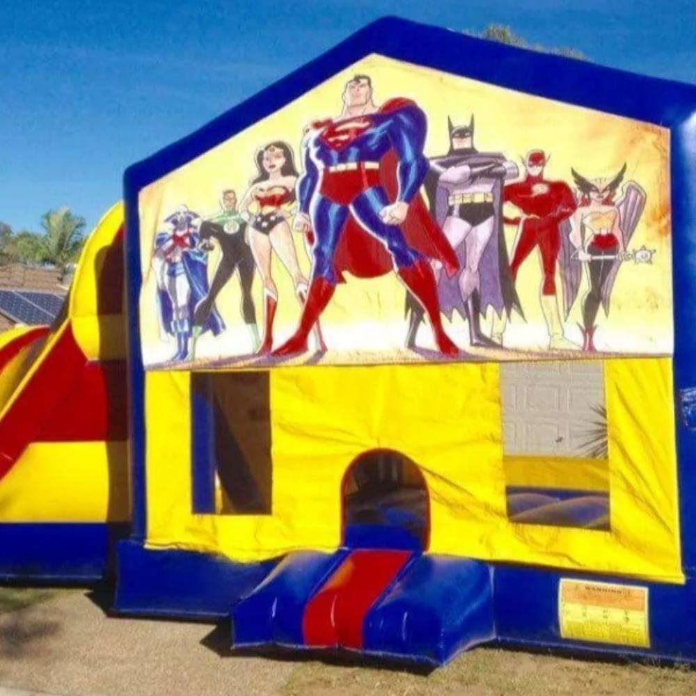 Super heroes/Justice League Large Banner Jumping Castle