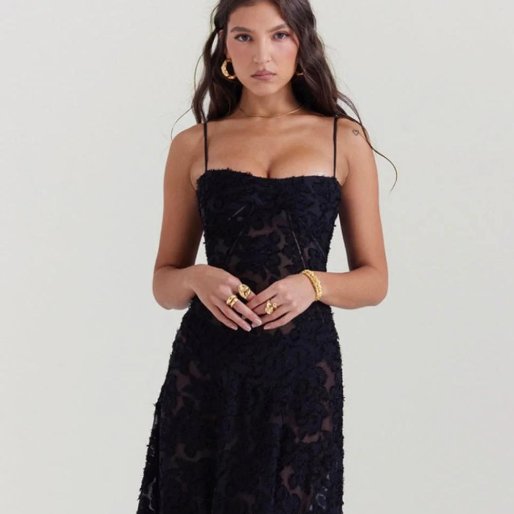 House of CB Seren Maxi Dress - Black - Size S