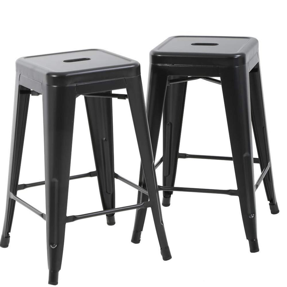 Black Metal Tolix Bar Stools