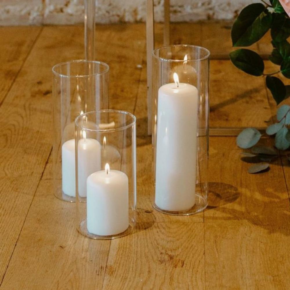 Cylinder Glass Vase Trio