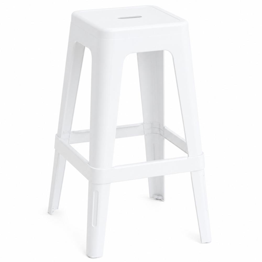 Stool - Tall Polypropylene Replica Tolix Stool in White