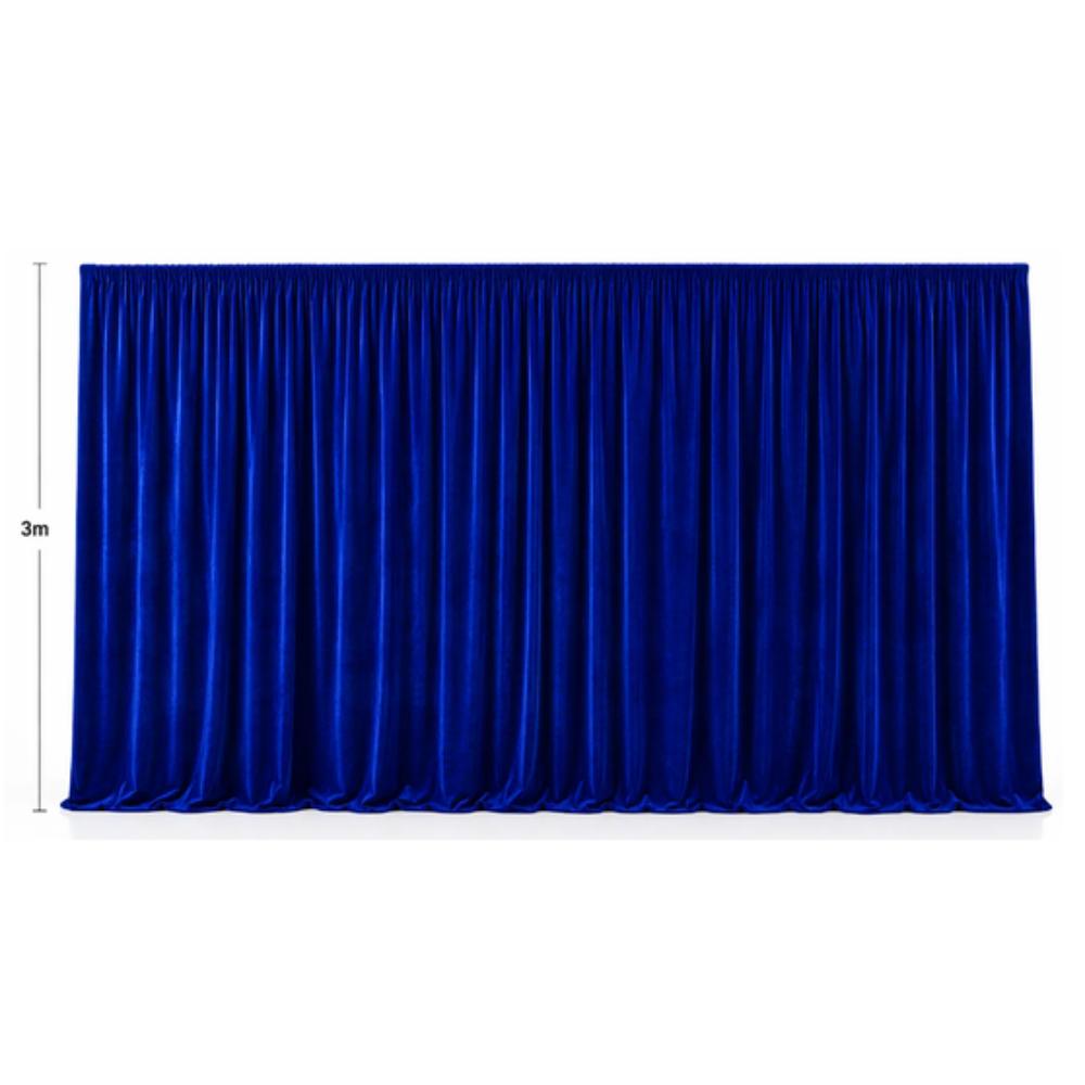 Backdrop - Navy Blue Panel 1x3 meters (with curtain rod holes)