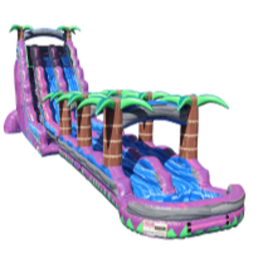 23m Purple Crush Dual Lane Waterslide Inflatable