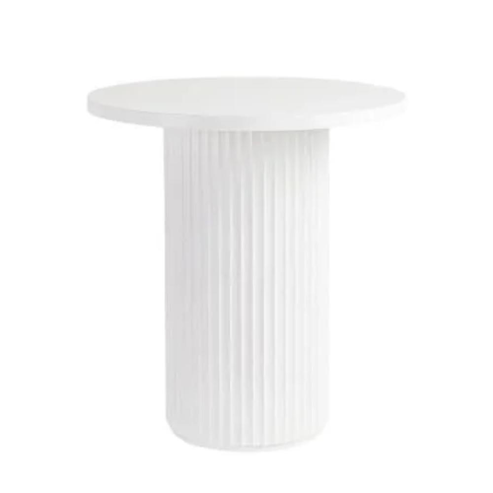 White Ribbed Signing Table