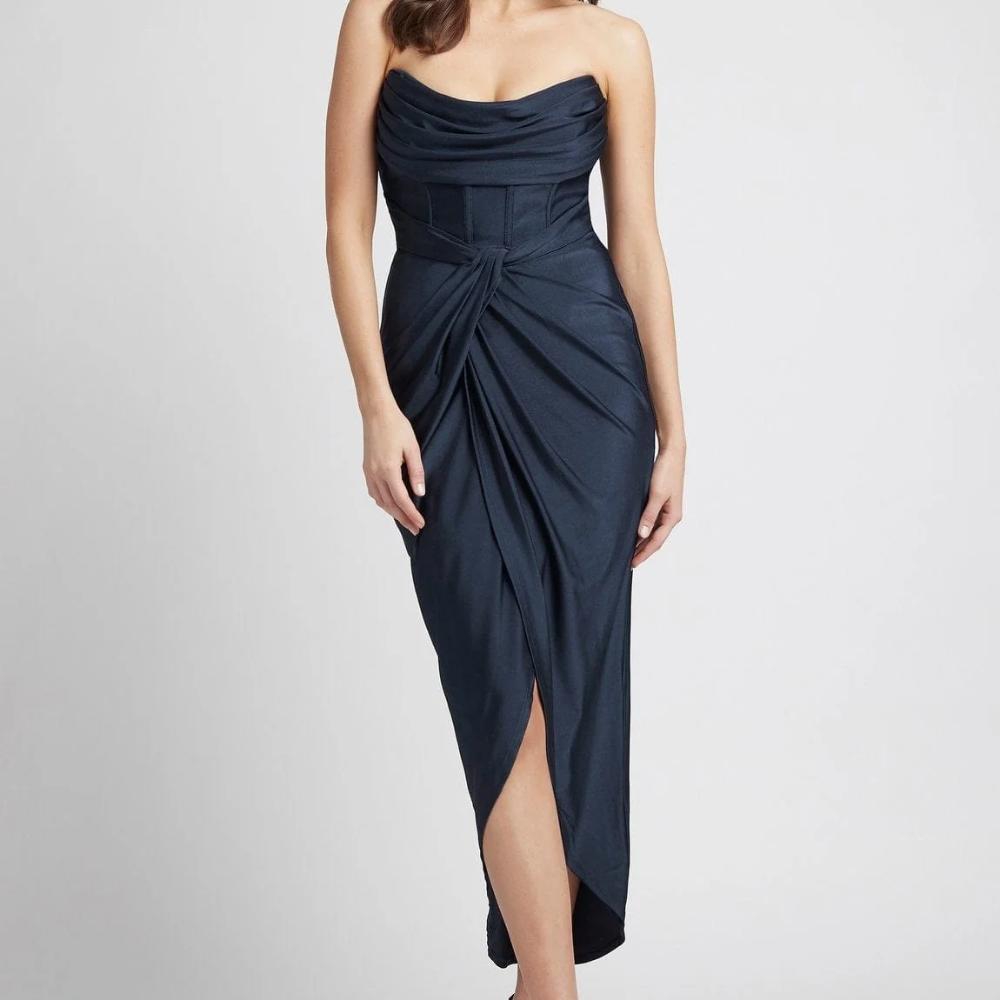 Sheike Cosmopolitan Dress - Navy Size 14