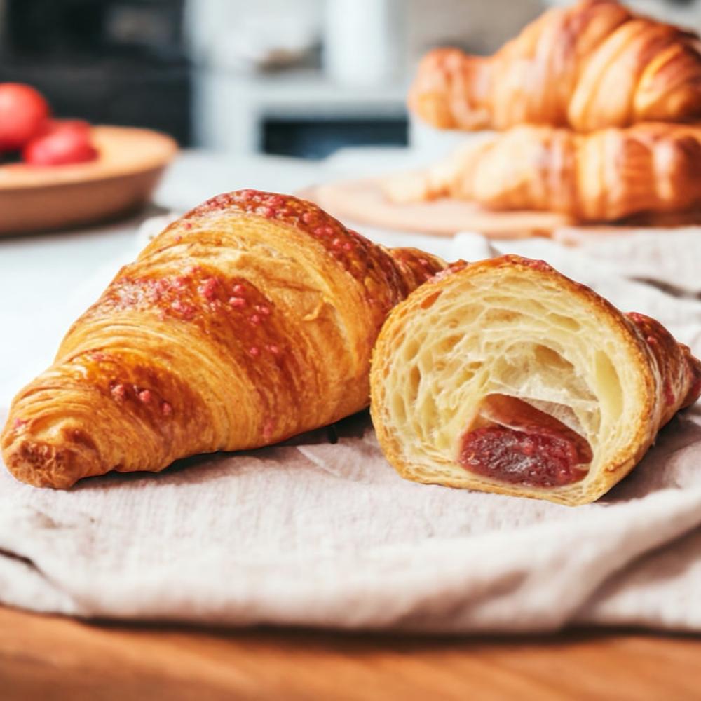 Large Vegan Raspberry Croissant – Halal & Vegan Breakfast Catering