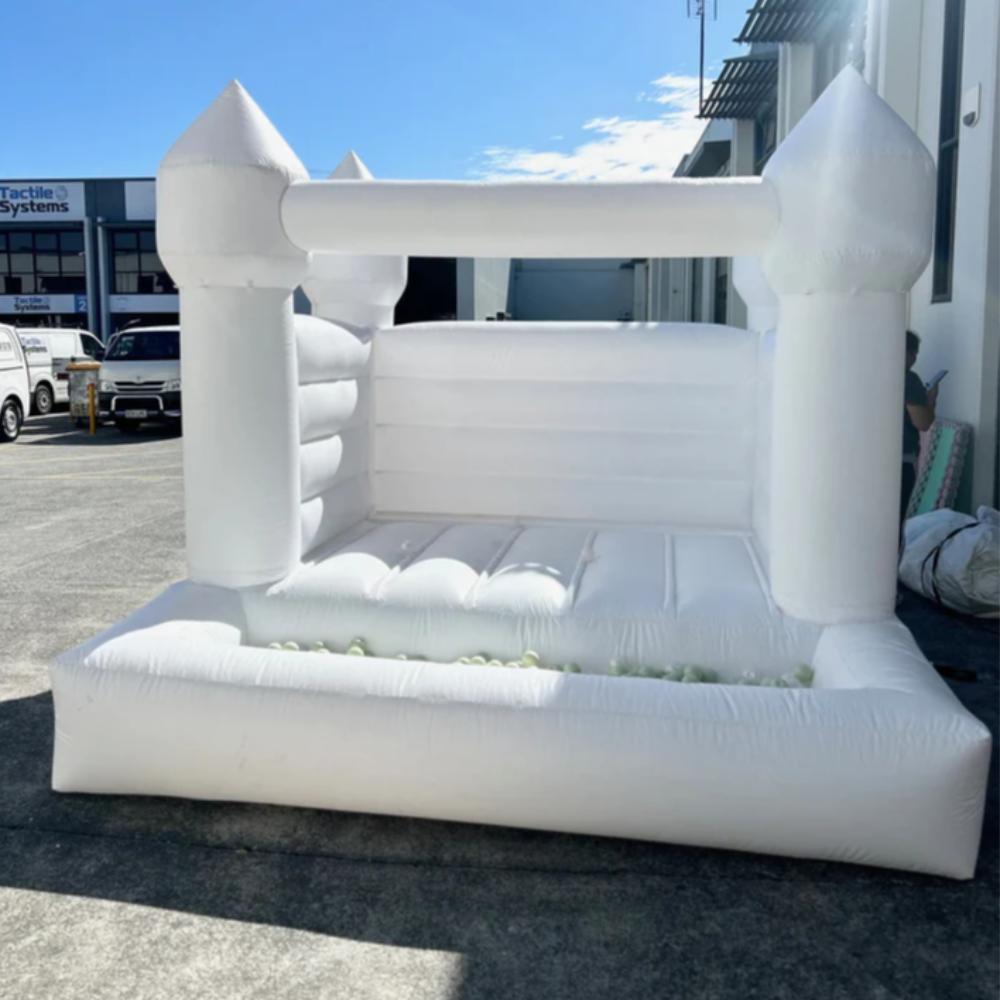 3 x 3 White Jumping Castle with Ball Pit