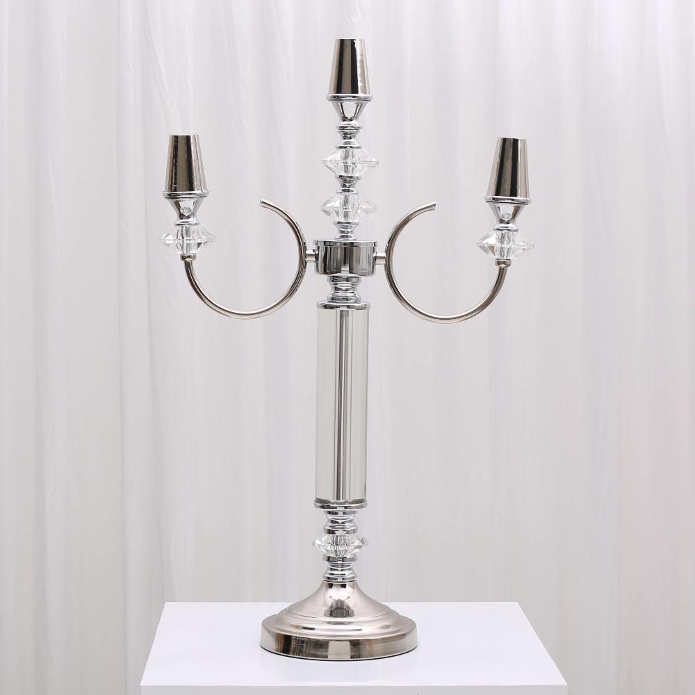 Sienna 3 Arm Candelabra - Silver
