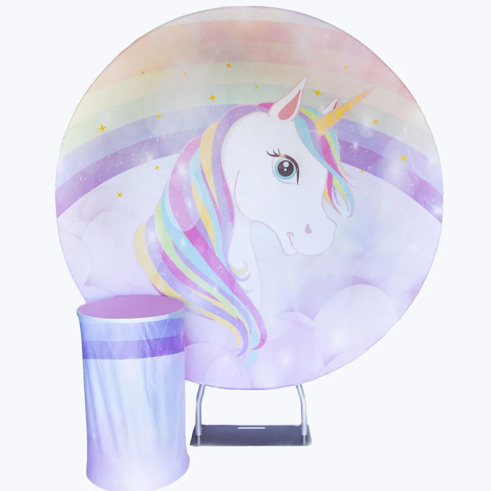 Unicorn Round Backdrop Package