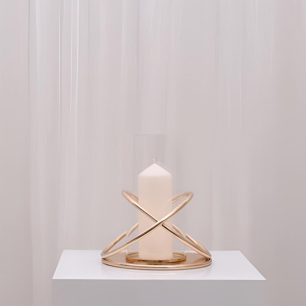 Naomi Hurricane Candleholder - Large/Gold