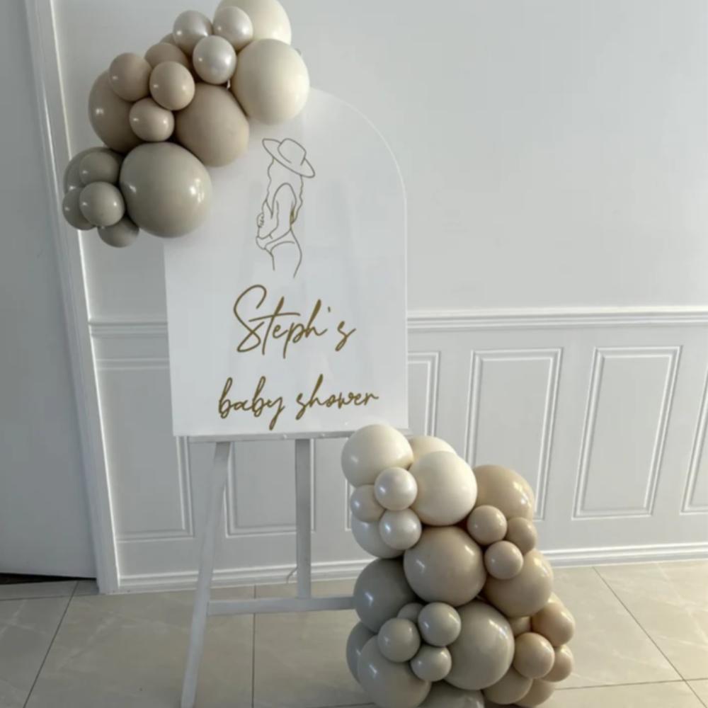 Personalised Acrylic Sign with Mini Balloon Garland