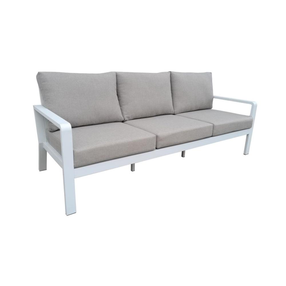 Lounge - 3 Seater - Solaris - White Frame - Cushion Type