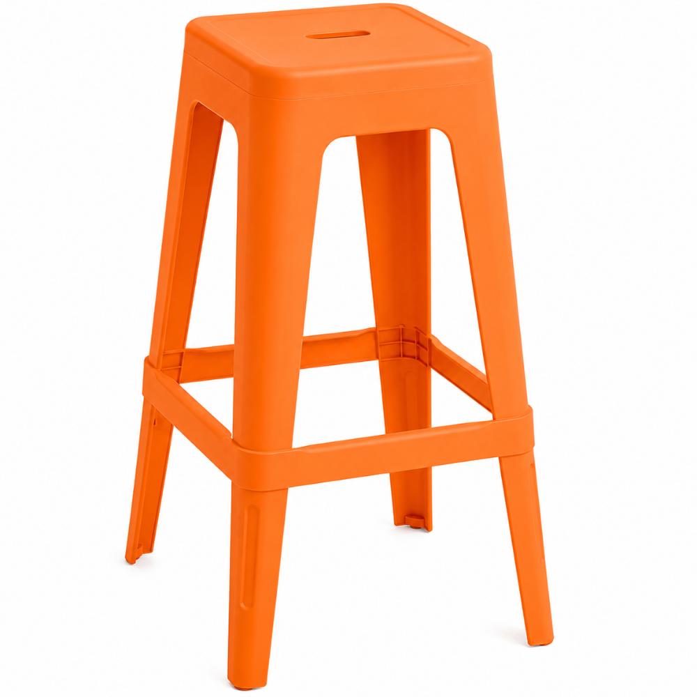 Stool - Tall Polypropylene Replica Tolix Stool in Orange
