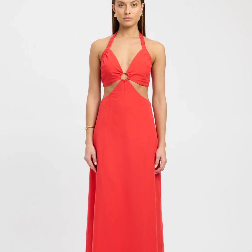 KOOKAI Romeo Ring Maxi Dress - Red Size 8 & 10