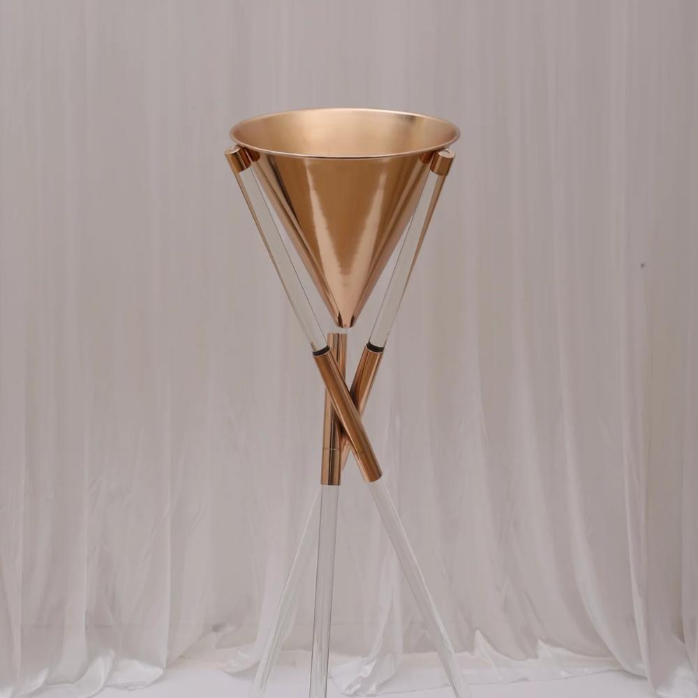Amelia Tripod Floral Stand - Gold, 105cm High (L)