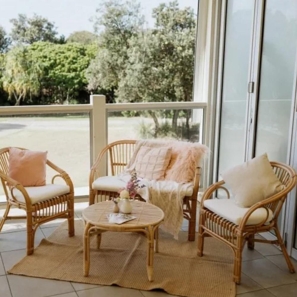 Rattan 4 Piece Setting