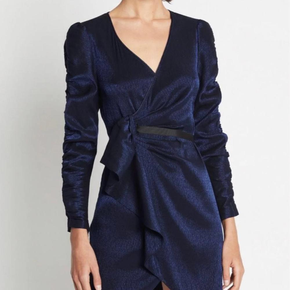 Sass & Bide Wrapped In Love Dress - Navy Size 8