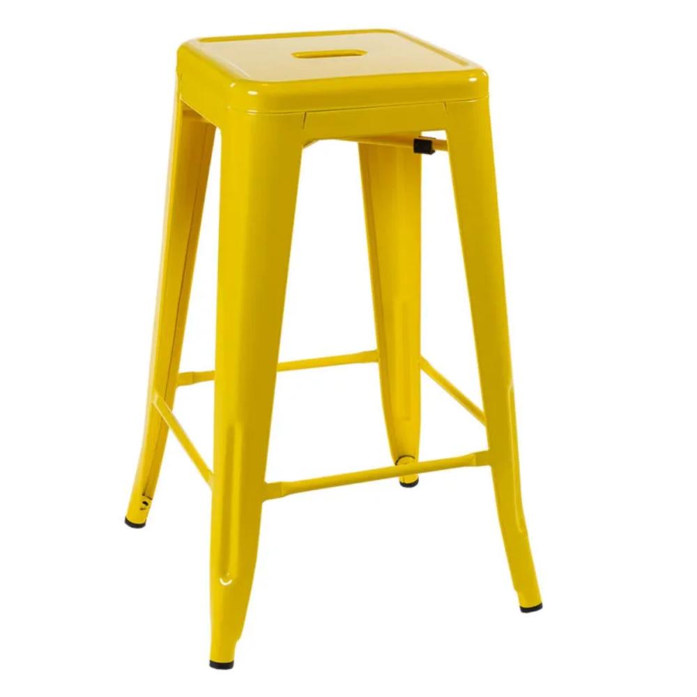 Metal Bar Stool Yellow