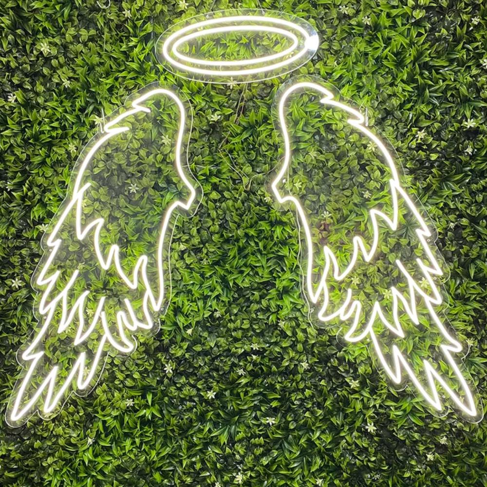 Angel wings neon sign